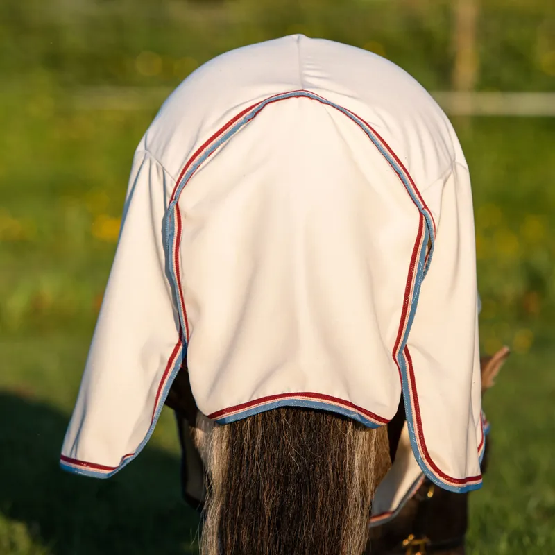 Rambo Petite Hoody Sweet Itch Fly Rug - Sand/Cherry/Peach/Blue-2