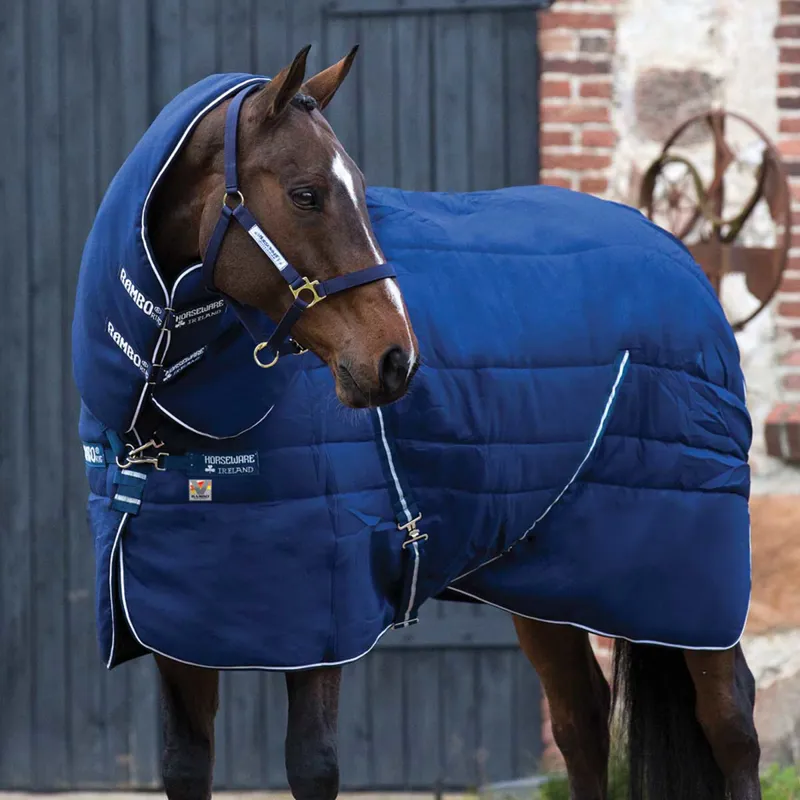 Rambo Stable Plus Heavyweight Rug 450g with Vari-layer - Navy/White