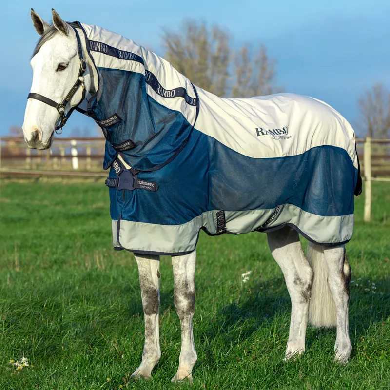 Rambo Summer Series Turnout Rug Navy Grey