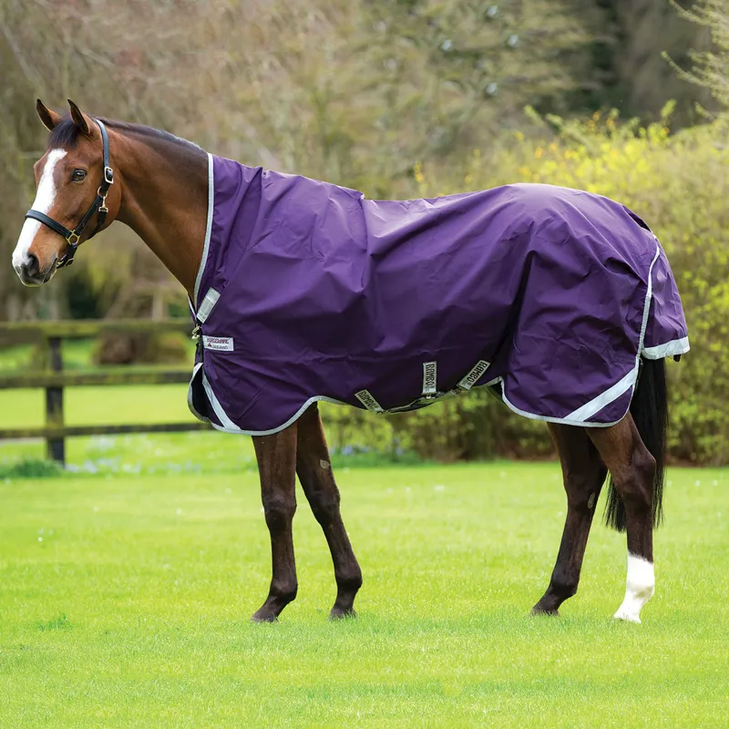 Rambo Wug 0g High Neck Turnout Rug - Purple/Silver - 5ft6