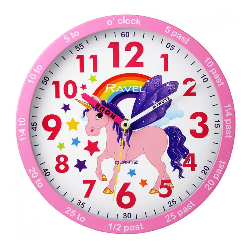 Ravel Time Teacher Wall Clock - Pink Unicorn