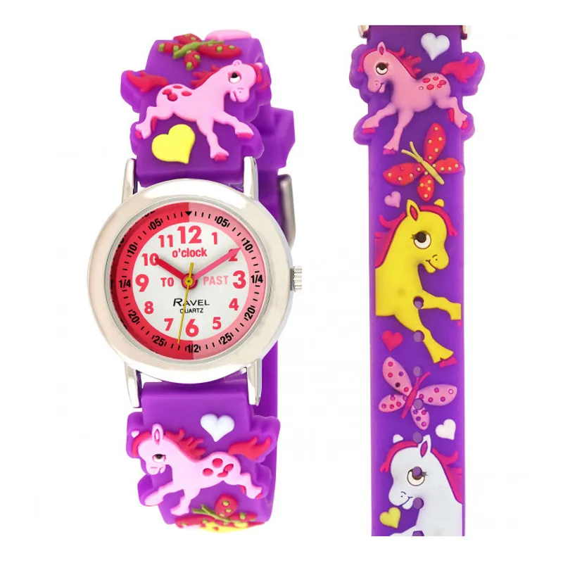 Ravel Time Teacher Kids Time Junior Watch Purple Pony