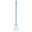 Red Gorilla 4-Prong Manure Fork with Straight Handle - Blue