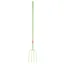 Red Gorilla 4-Prong Manure Fork with Straight Handle - Pistachio