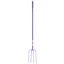 Red Gorilla 4-Prong Manure Fork with Straight Handle - Purple