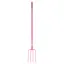 Red Gorilla 4-Prong Manure Fork with Straight Handle - Pink