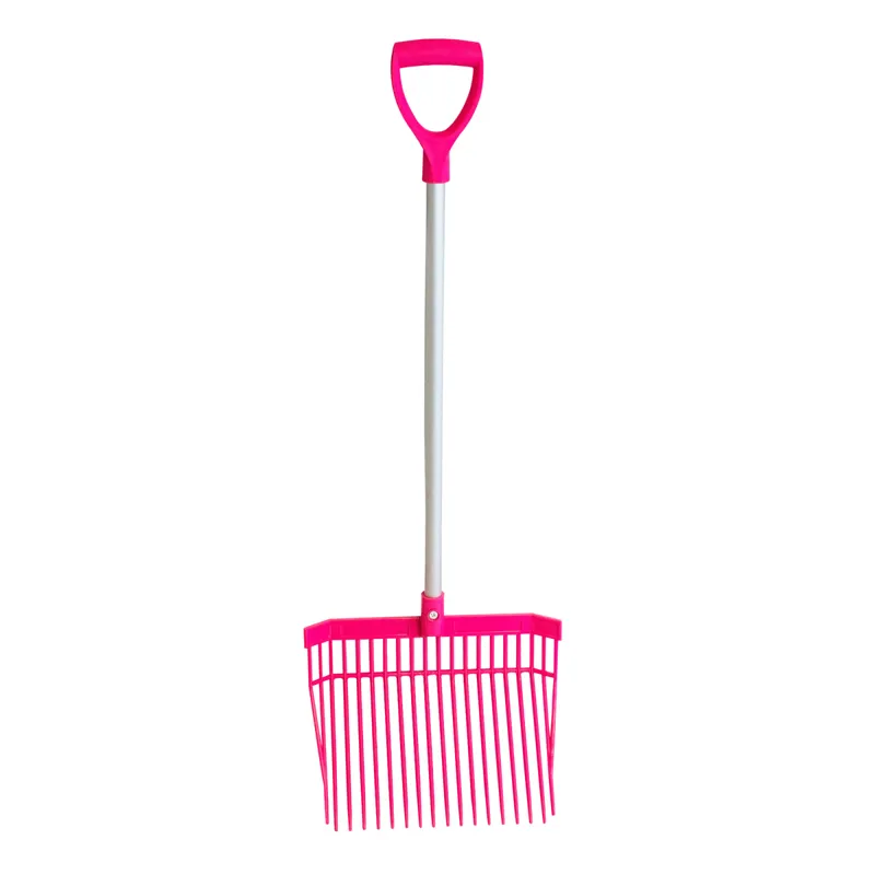 Red Gorilla D-Handle PC Short Bedding Fork - Pink