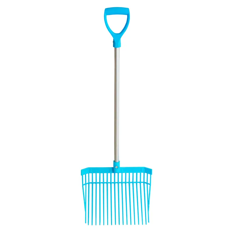 Red Gorilla D-Handle PC Short Bedding Fork - Sky Blue