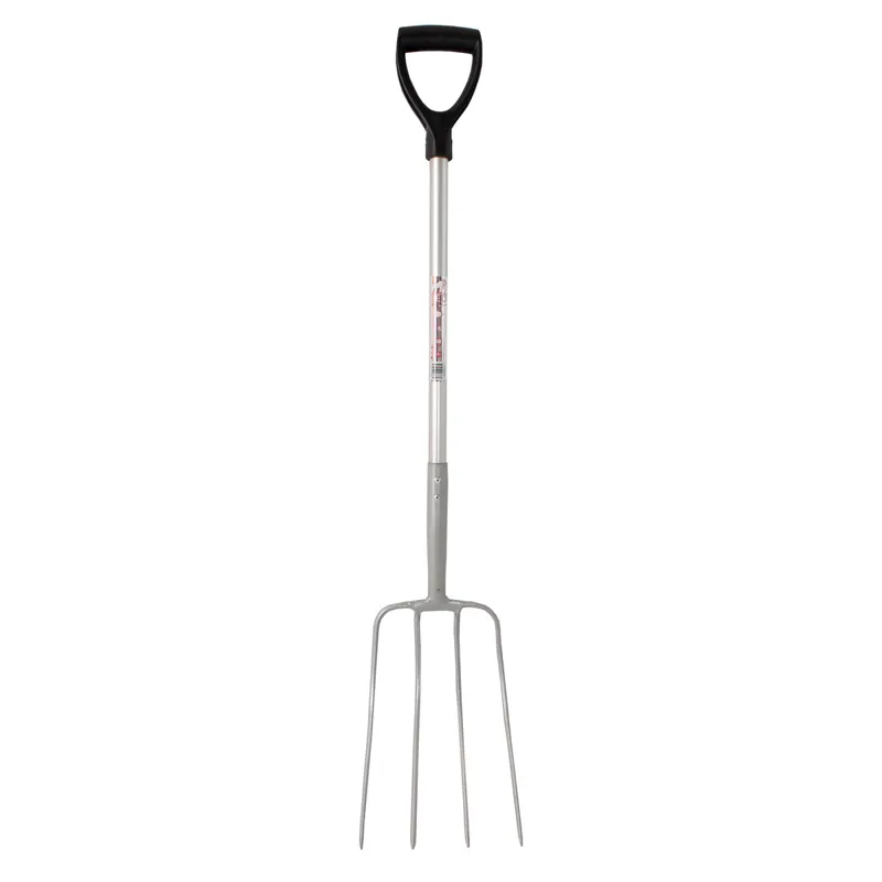 Red Gorilla 4-Prong Pro Manure Fork with D-Handle - Black