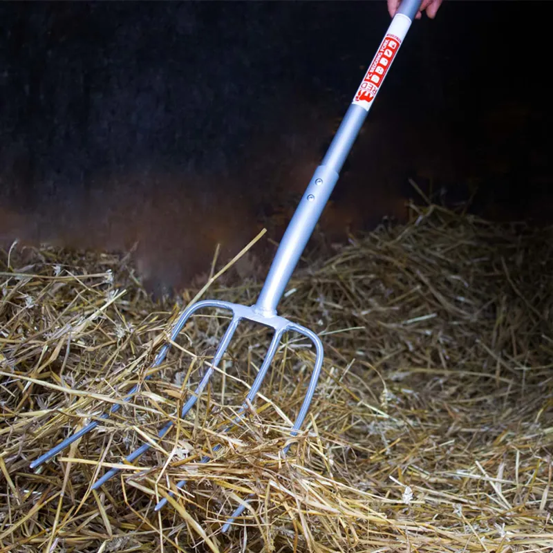 Red Gorilla 4-Prong Pro Manure Fork with D-Handle - Black-1