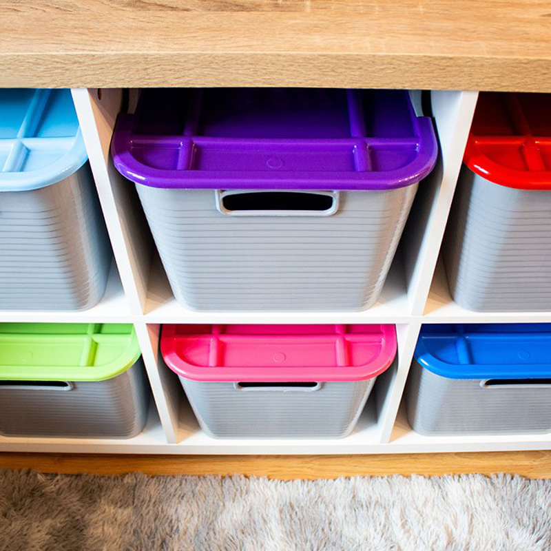 Red Gorilla Stack N Store Box - Grey/Blue-2