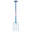 Red Gorilla 4-Prong Manure Fork With T-Handle - Blue