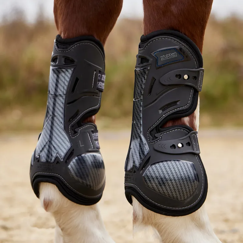 Stubben and Evolution Hybrid Carbon Tendon Boots - Black-1