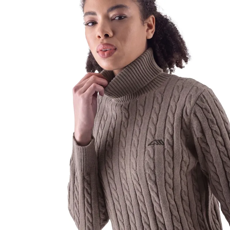 Equiline Eqlover High Neck Pullover - Greige-1