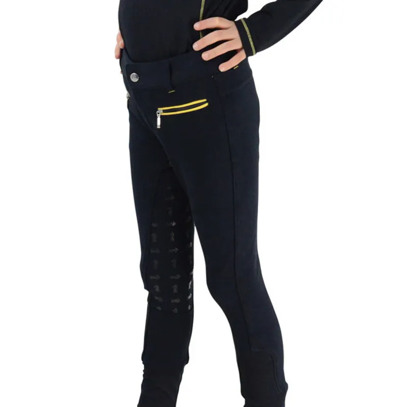 Little Knight Lancelot Junior Breeches - Navy/Yellow 9-10yrs