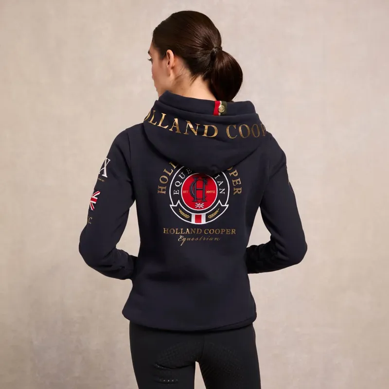 Holland Cooper Team Pull On Womens Hoodie - Ink Navy-1