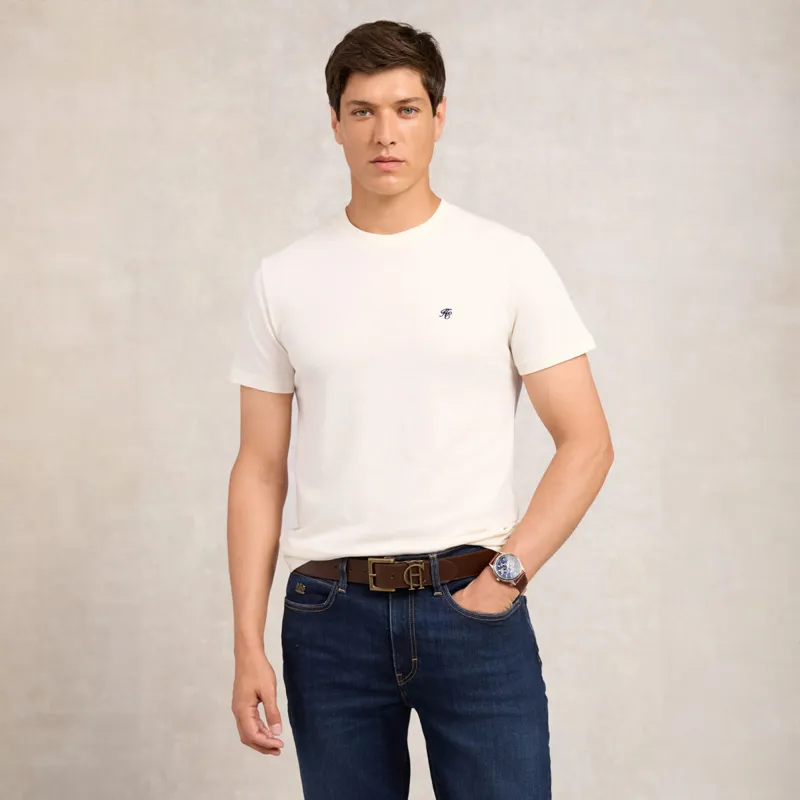 Holland Cooper Crew Neck Mens T-Shirt - White