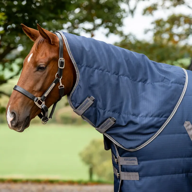 Rambo 100g Stable Hood - Navy/Thunderstorm Grey/Silver