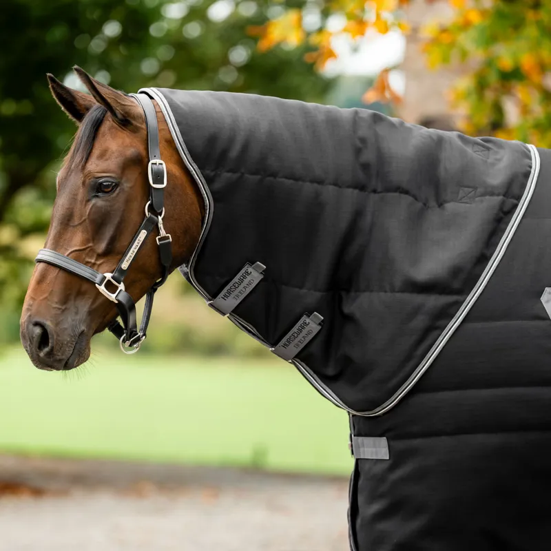 Rambo 100g Stable Hood - Black/Thunderstorm Grey/Silver