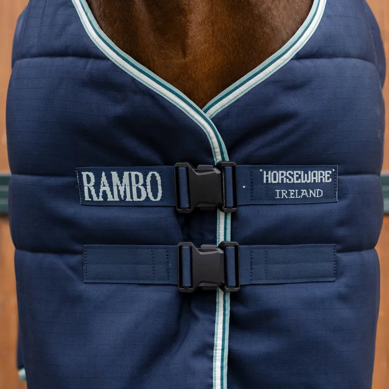 Rambo 200g Stable Rug with Magnetic Closures - Navy/Witney Dynasty-1