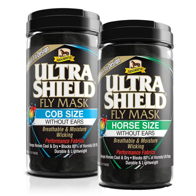 Absorbine Ultrashield Fly Mask Without Ears - Black-1