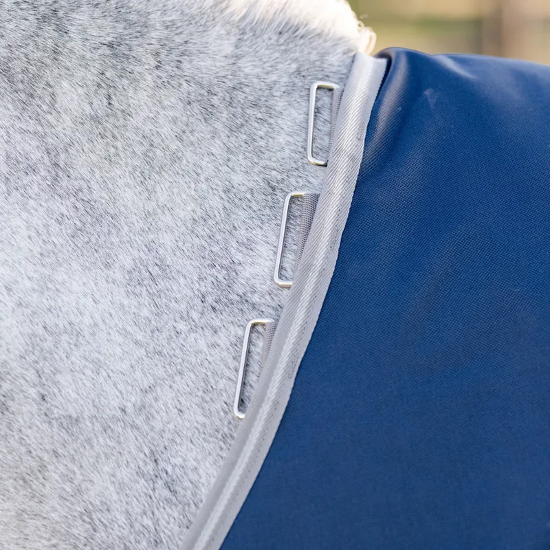 Amigo Pony 1200D Plus 50g Turnout Rug - Navy/Titanium/Silver-2