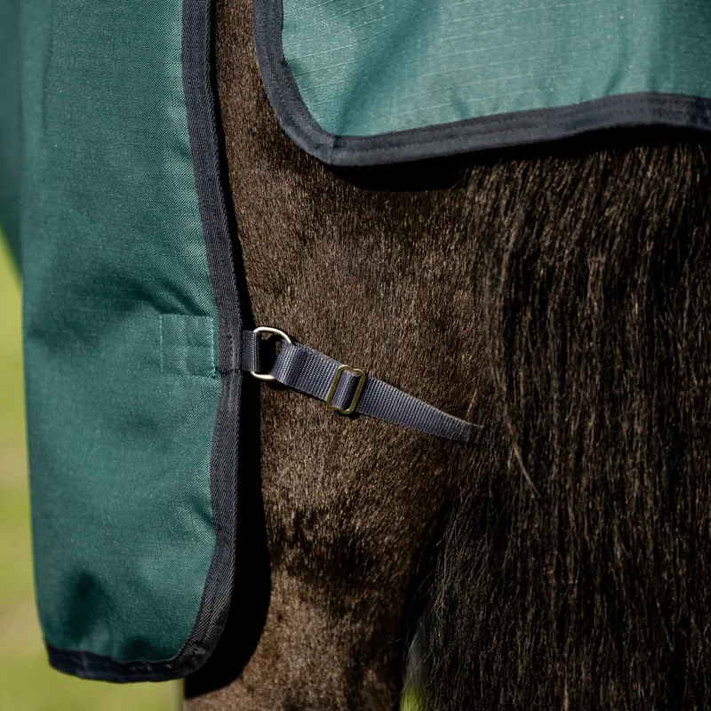 Amigo Ripstop 900D Plus 100g Turnout Rug - Dynasty Green/Navy/Silver-4