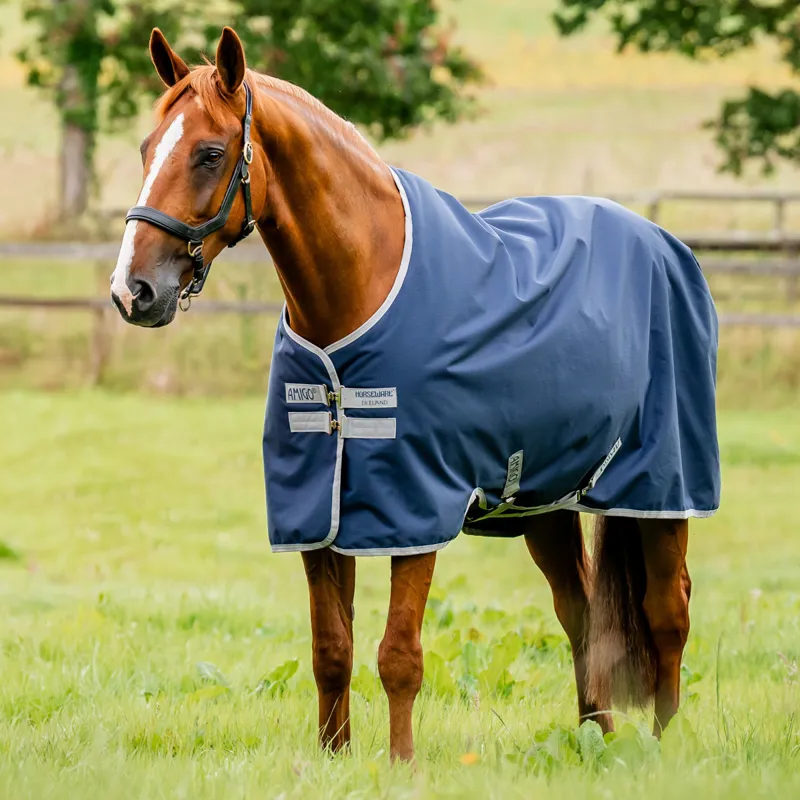 Amigo Ripstop 900D Standard Neck 200g Turnout Rug - Navy/Titanium