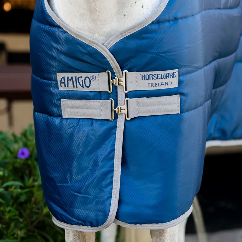 Amigo Ripstop Insulator 50g Standard Neck Stable Rug - Navy/Titanium/Grey-1