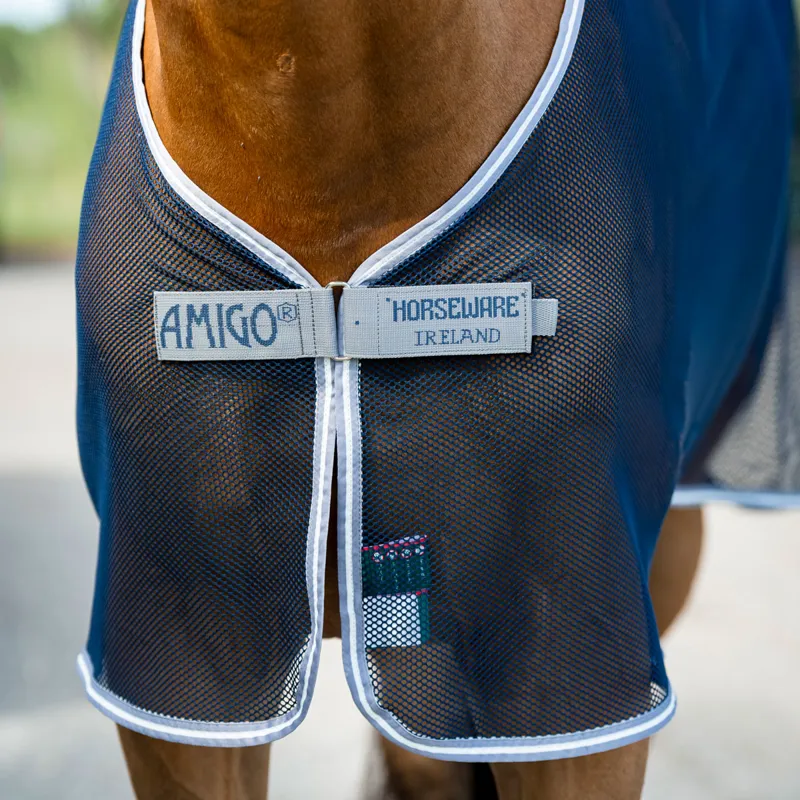Amigo Net Cooler Rug - Navy/Titanium Grey/Silver-2