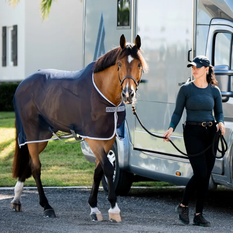 Amigo Net Cooler Rug - Navy/Titanium Grey/Silver-4