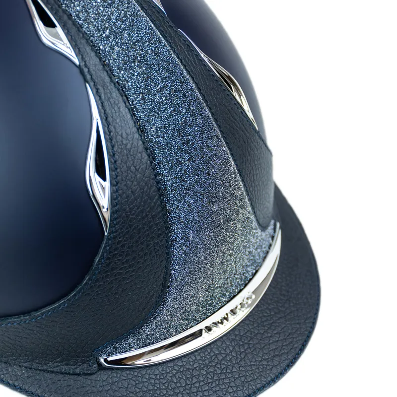 Antares Galaxy Crystal Fabric Riding Hat - Navy/Navy-5