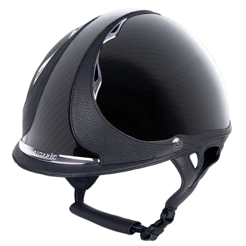 Antares Premium Race Glossy Riding Hat - Carbon