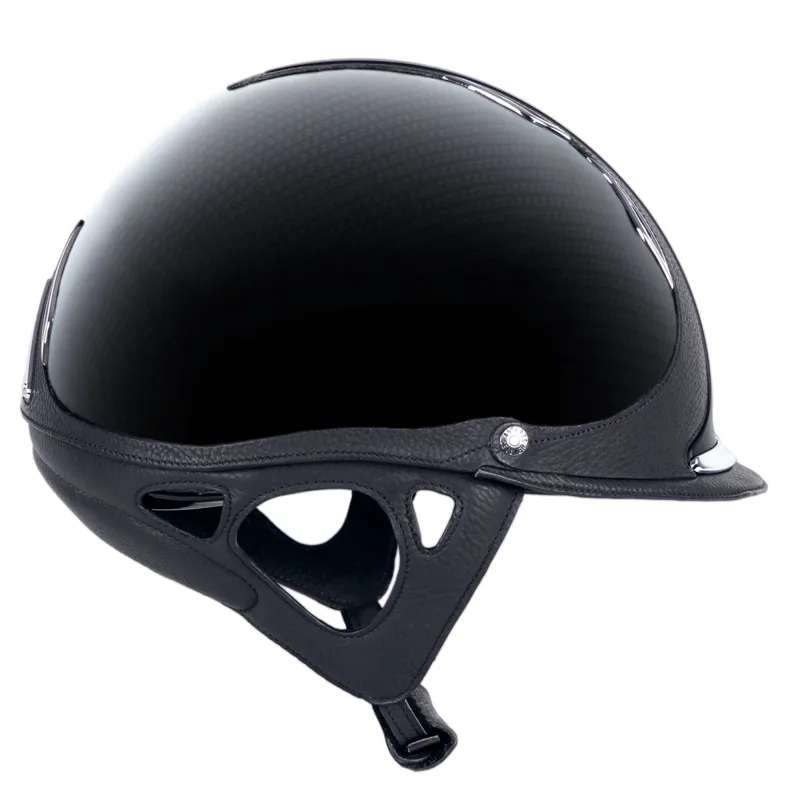 Antares Premium Race Glossy Riding Hat - Carbon-3