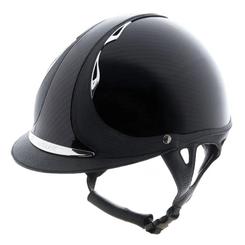Antares Premium Glossy Riding Hat - Carbon