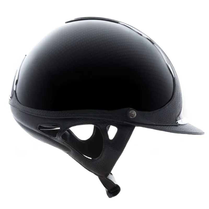 Antares Premium Glossy Riding Hat - Carbon-1