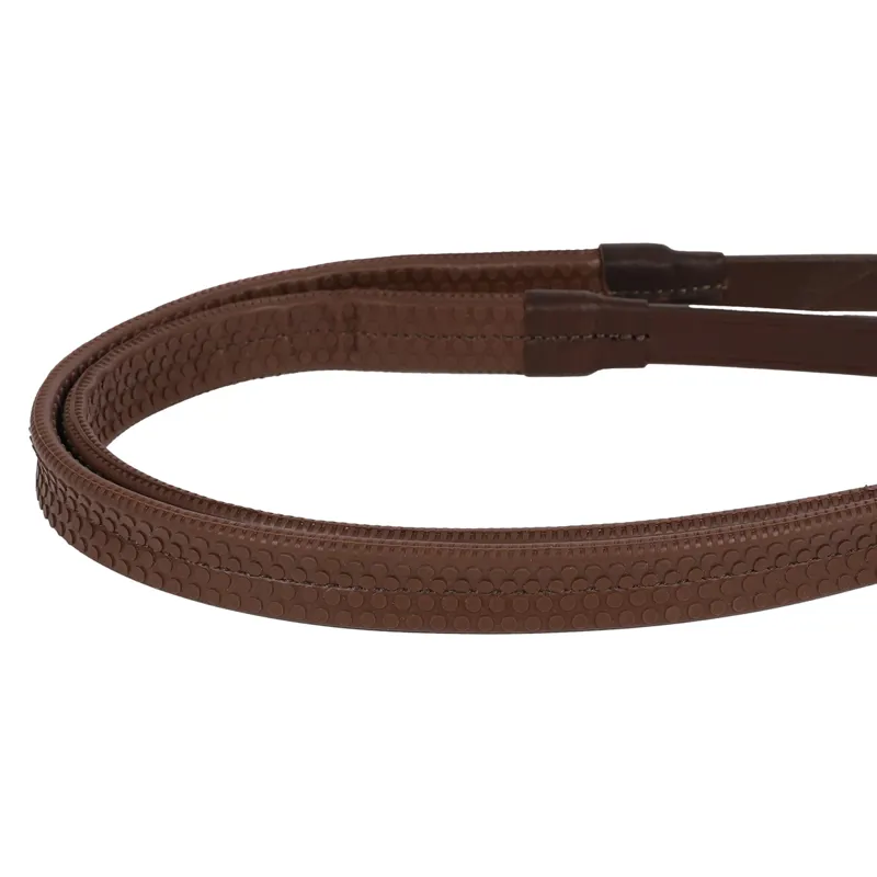 Antares Signature Sport Rubber Reins - Brown-1