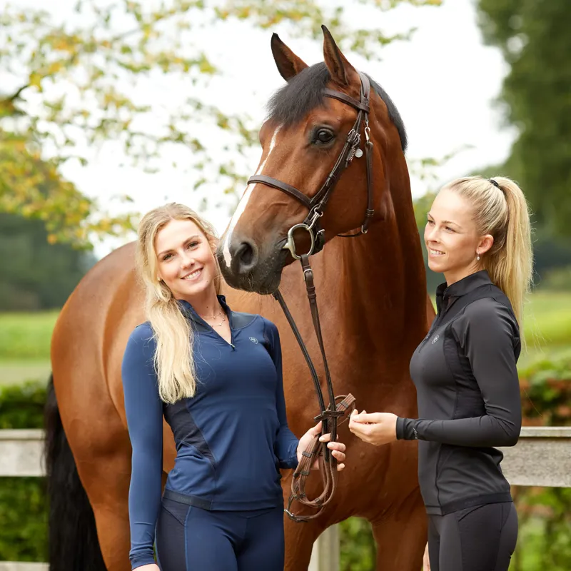 Ariat Ascent 1/4 Zip Ladies Base Layer - Navy-5