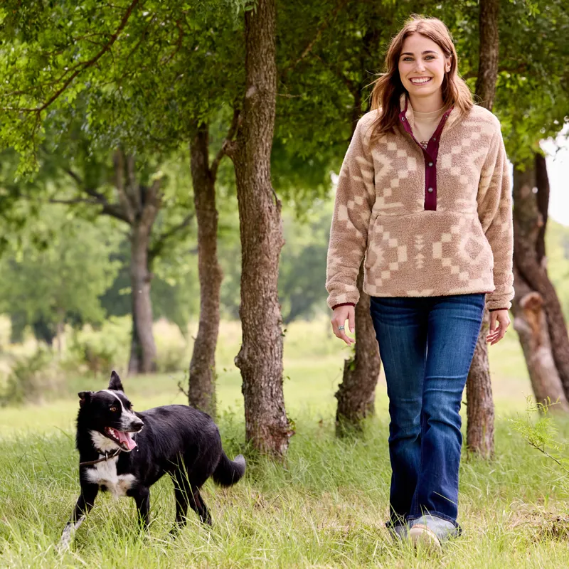 Ariat Berber Snap Front Womens Sweatshirt - Lone Ridge Print-2