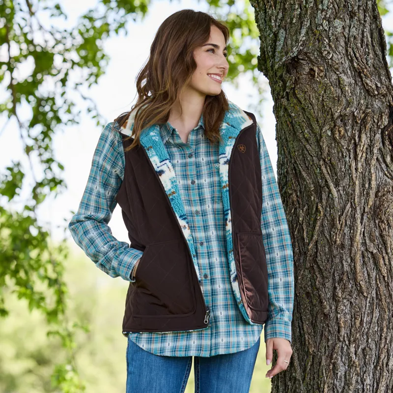 Ariat Dilon 2.0 Womens Reversible Insulated Gilet - Mole