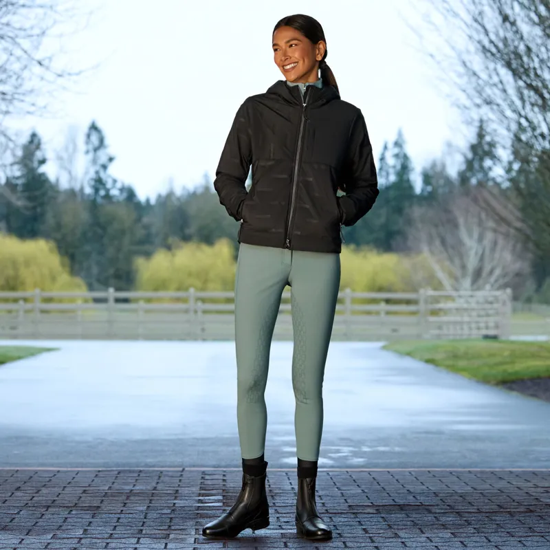 Ariat Tri Factor Vivacity Heat Half Grip Womens Breeches - Steel Sage-4