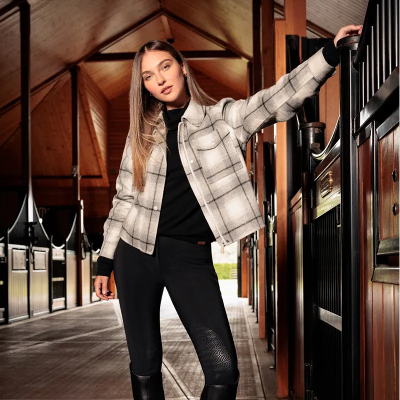 Ariat Warrington Womens Wool-Blend Jacket - Grey Plaid-1