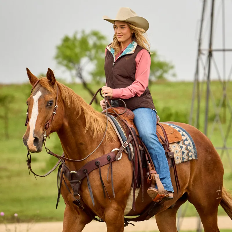 Ariat Dilon 2.0 Womens Reversible Insulated Gilet - Mole-9