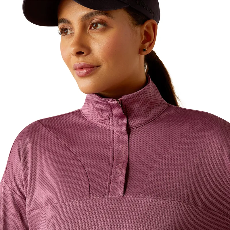 Ariat Breathe 1/2 Zip Ladies Sweatshirt - Tulipwood-5
