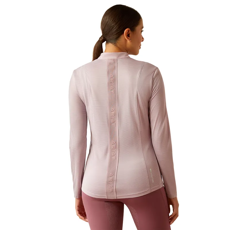 Ariat Breathe 1/4 Zip Ladies Base Layer - Sea Fog-1