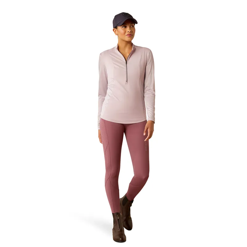 Ariat Breathe 1/4 Zip Ladies Base Layer - Sea Fog-3