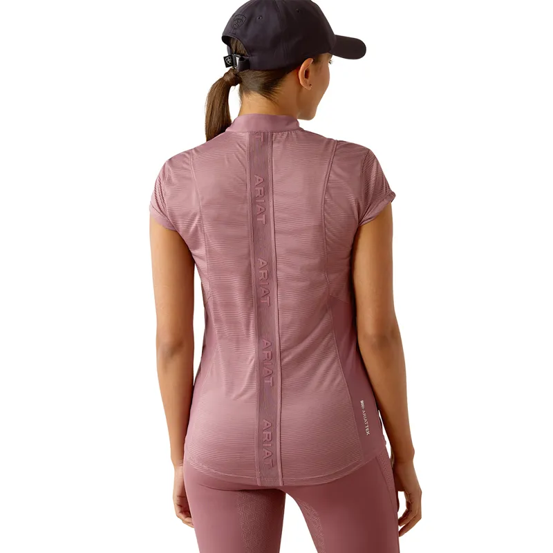 Ariat Breathe 1/4 Zip Ladies Short Sleeve Base Layer - Tulipwood-1