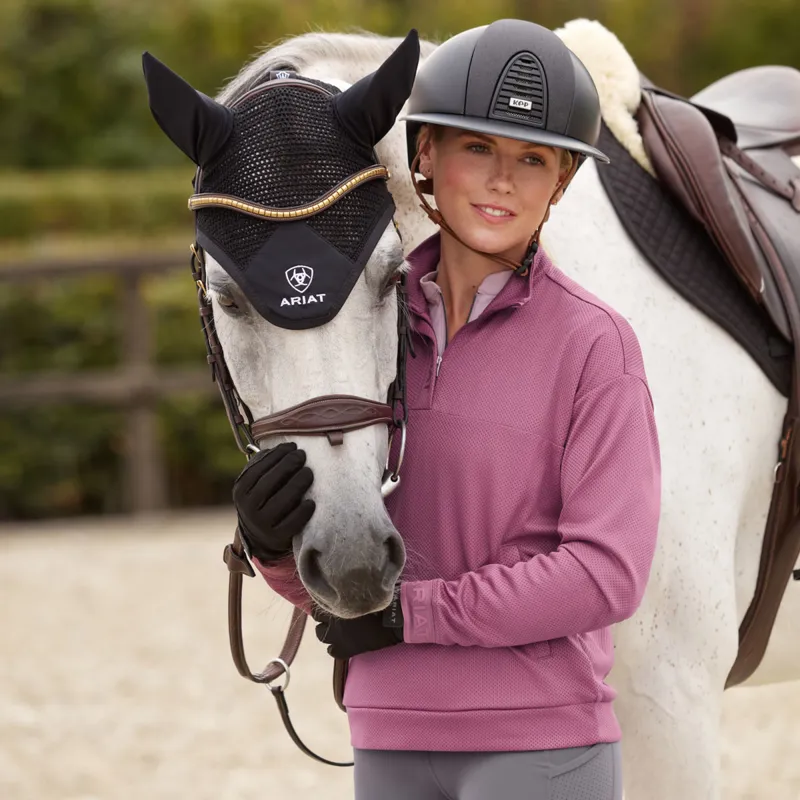 Ariat Breathe 1/2 Zip Ladies Sweatshirt - Tulipwood-2