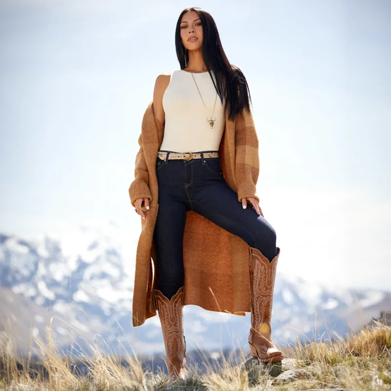 Ariat Womens Casanova X Toe Western Boots - Shades of Grain-2