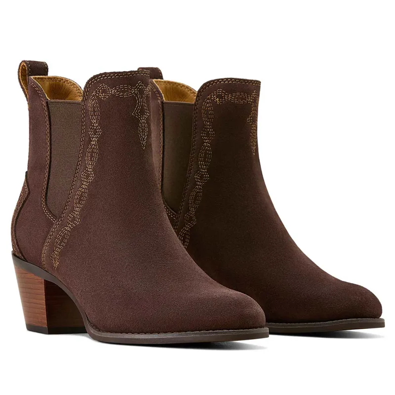 Ariat Demi Womens Ankle Boots - Chocolate Suede-2